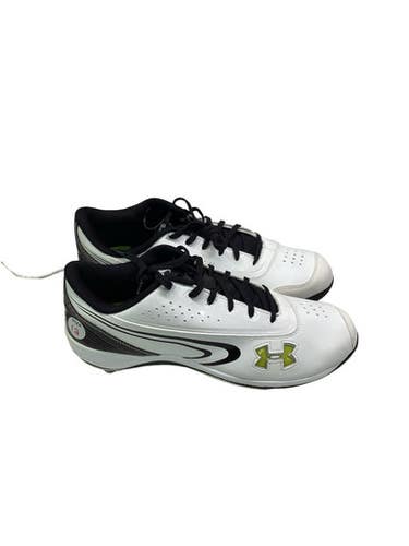 Used Under Armour Authentic Metal Bb Sb Cleats White Senior 12 11347-s000268833