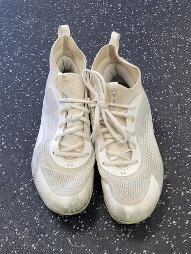 Used Under Armour Glory 2 Lax Cleats Womens White Senior 8.5 11849-s000040421