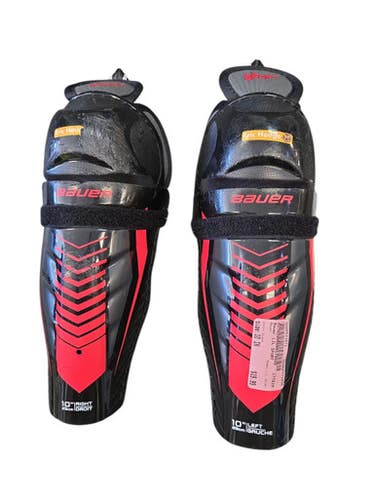 Used Bauer Lil Sport Junior Shin Guards Black 10" 11450-s000521871