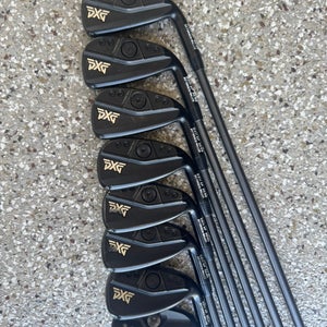 Men's PXG 0311 XP GEN6 Double Black Right Handed Iron Set Regular Flex Graphite/Steel Shaft (Used)
