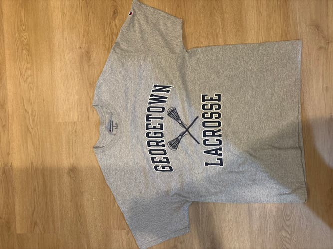 Gray XL Georgetown Lacrosse Champion Shirt (New)