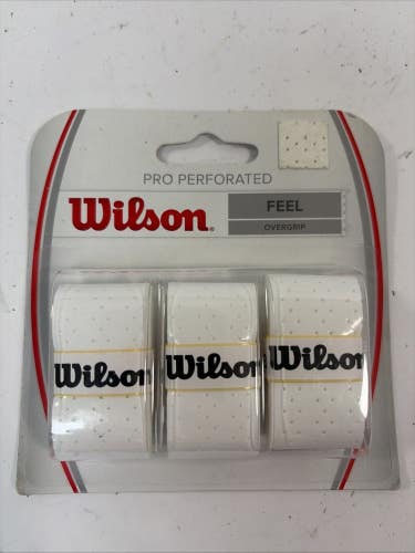 Wilson Pro Perforated Feel Overgrip Tennis Grip, White