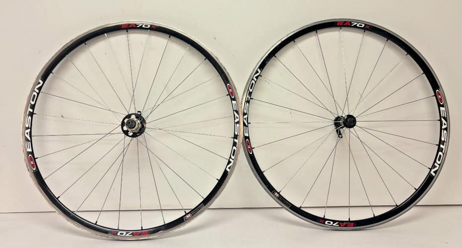 Easton EA70X 28/24-Spoke Black Aluminum Tubular 700C Road/CX Wheelset GREAT