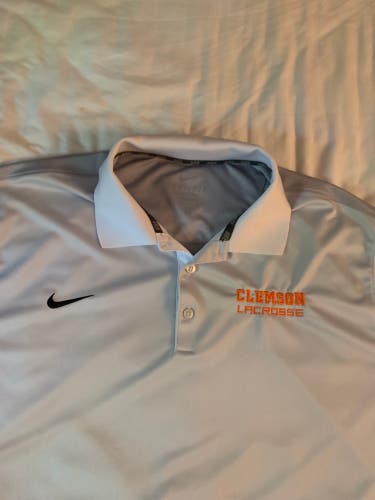 Nike Clemson Lacrosse Dri-Fit Polo Shirt Size Men’s XL