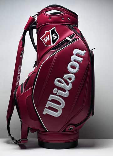 Wilson Staff Tour Staff Bag Red White Black 6-Way Divide Single Strap Golf Bag