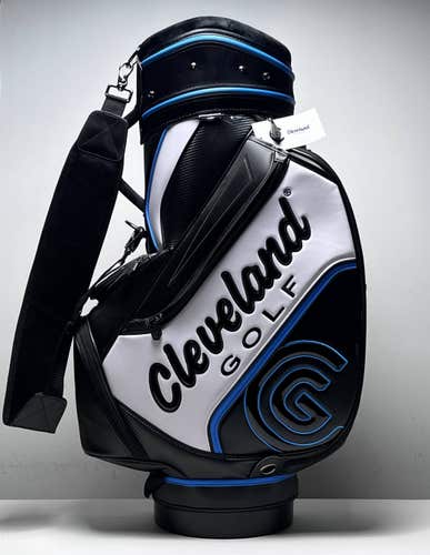 Cleveland CG Tour Staff Bag Black Blue 6-Way Divide Single Strap Golf Bag