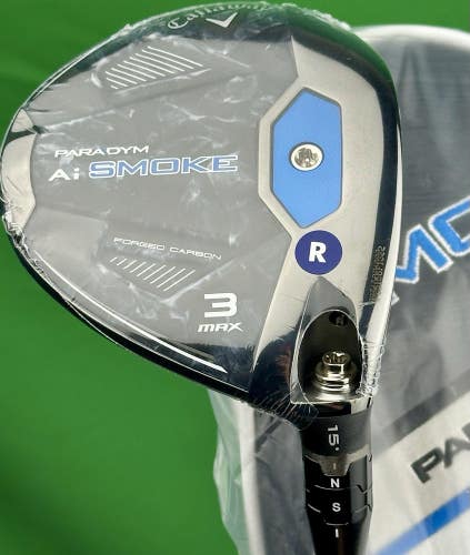 Callaway Paradym Ai Smoke MAX  Fairway 3-Wood 15* Tensei AV 65 Regular Flex NEW