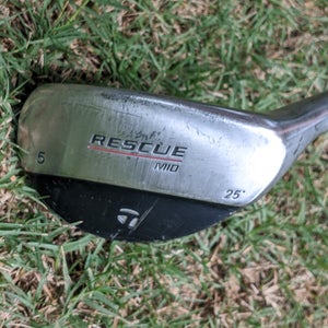 Men's TaylorMade Rescue Mid Right Handed 5 Hybrid Regular Flex Graphite Shaft (Used)