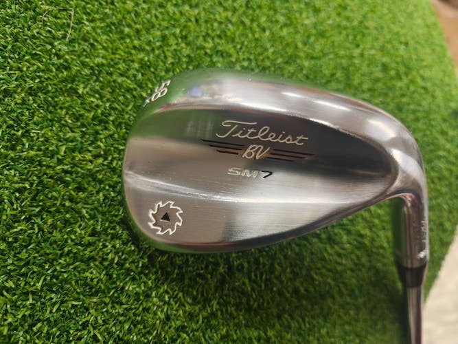 Titleist Vokey SM7 Chrome Lob Wedge LW 58 Degree 58.14 K Grind Nice
