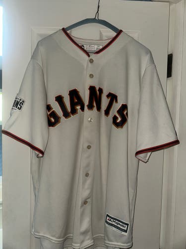 2014 SF Giants Casilla World Series Champions Jersey (Cream - Size Large)