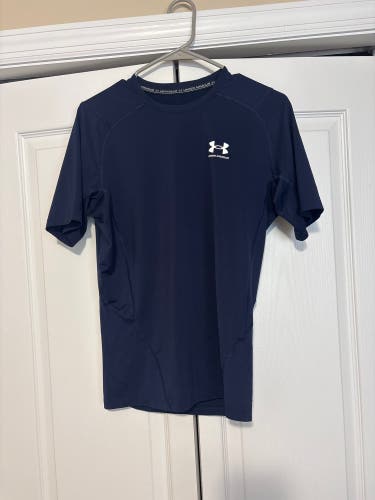 Navy Blue Large Men's Under Armour Compression Shirt (Used)