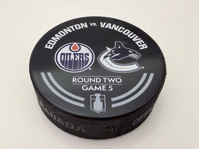 2024 Playoffs Round Two Game 5 Edmonton Oilers Vs Vancouver Canucks Warm-up Puck