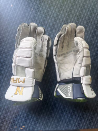 Navy Maverik Max Lacrosse Gloves (New)