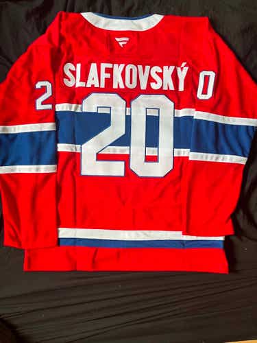 Juraj Slafkovsky Montreal Canadiens Hockey Men's Jersey Stitched Size 54