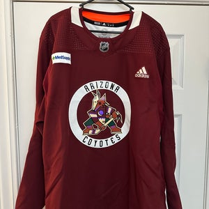 New Arizona Coyotes Adidas Practice Jersey Size 56 Made in Canada
