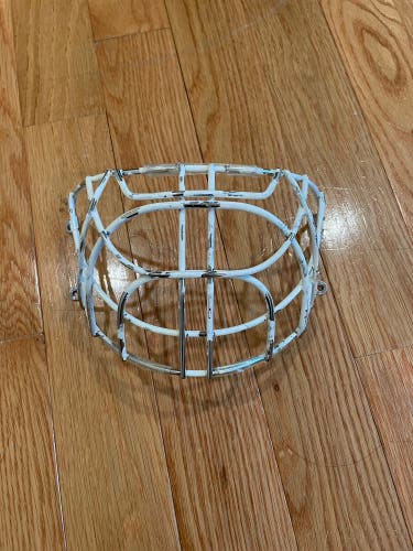 White bauer Profile or NME certified cat eye cage (Used)