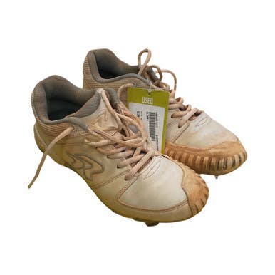 Used Cleats Bb Sb Cleats White Youth 08.0 11859-s000017257