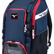 New Mizuno Organizer Bat Backpack Red Navy 11859-miz889961782107