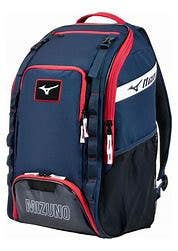 New Mizuno Organizer Bat Backpack Red Navy 11859-miz889961782107