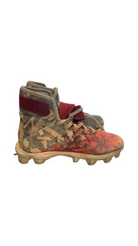 Used Under Armour Bb Sb Cleats White Red Navy Junior 02.5 11859-s000029769