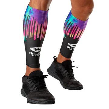 New Shock Doctor Calf Sleeve- Youth Black Tie Dye Drip 11859-shd733313088105