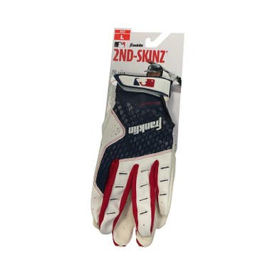 Used Franklin Bb Sb Batting Gloves Navy And White Lg 11859-s000025283