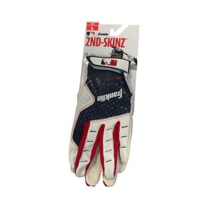 Used Franklin Bb Sb Batting Gloves Navy And White Lg 11859-s000025284