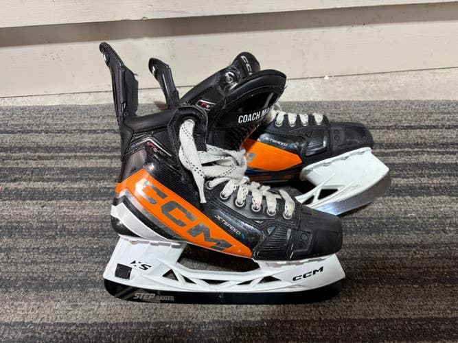 Orange CCM JetSpeed FT6 Pro Hockey Skates Regular Width 7.5 Total Custom (Used)