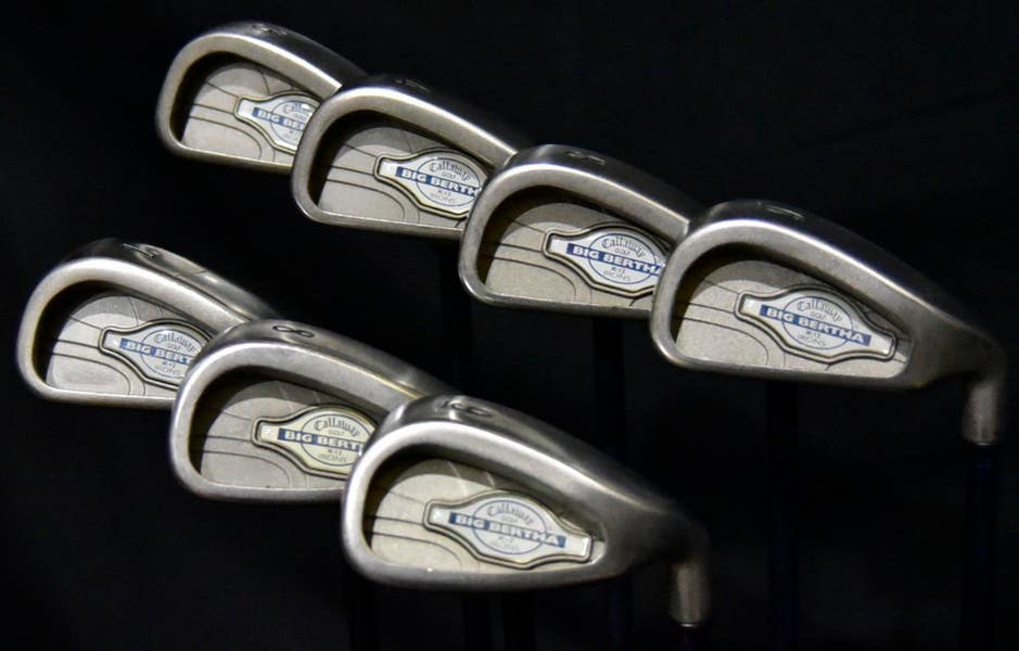 CALLAWAY BIG BERTHA IRON SET 3-9 SHAFT: STIFF LENGTH: (5) 38.5 