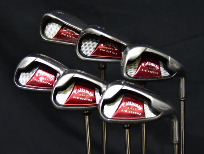 CALLAWAY BIG BERTHA IRON SET: 4-9 SHAFT (5) 38.5 IN, REGULAR FLEX, RH