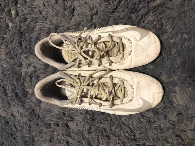White Men's Size M 12.0 (W 13.0) Adult Nike Vapor Edge Pro 360 Low Top Molded Cleats (Used)