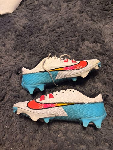 White Men's Size M 12.0 (W 13.0) Adult Nike Vapor Edge Pro 360 Low Top Molded Cleats (Used)
