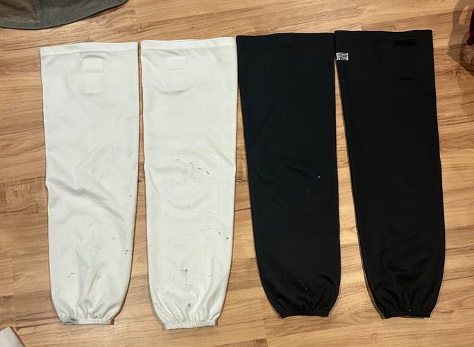 White and Black Senior Medium K1 Socks (Used)