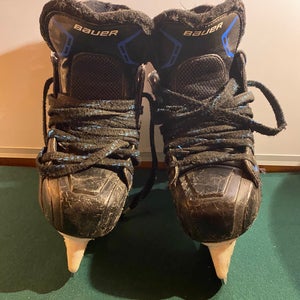 Black 2015 Bauer Nexus 6000 Hockey Skates Regular Width Size 1 (Used)