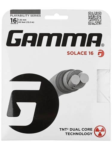 THREE (3X) SETS: GAMMA SOLICE 16 (132) NATURAL MULTIFILAMENT TENNIS STRINGS