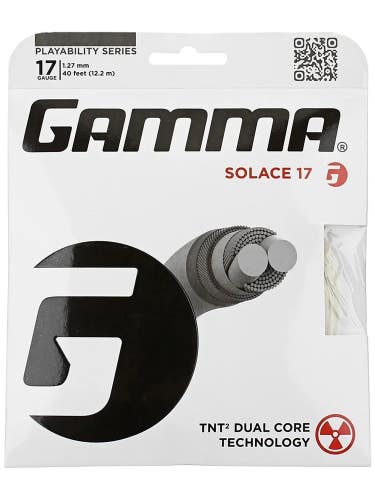 THREE (3X) SETS: GAMMA SOLICE 17 (127) NATURAL MULTIFILAMENT TENNIS STRINGS