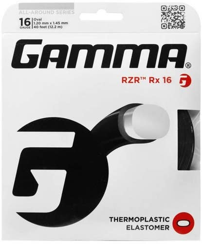 THREE (3X) SETS: GAMMA "RZR Rx 16" BLACK MONOFILAMENT TENNIS STRINGS