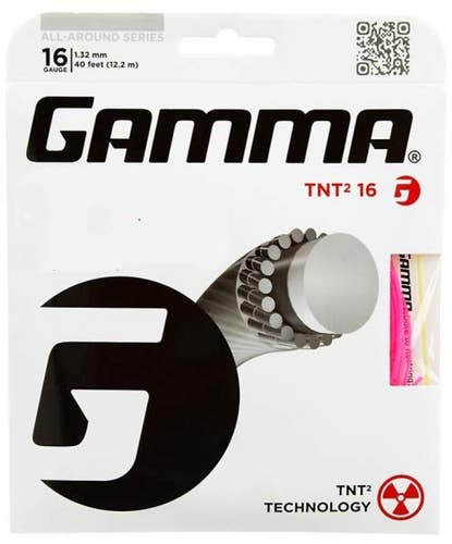 THREE (3X) SETS: GAMMA "TNT 16" PINK SYNTHETIC GUT TENNIS STRINGS