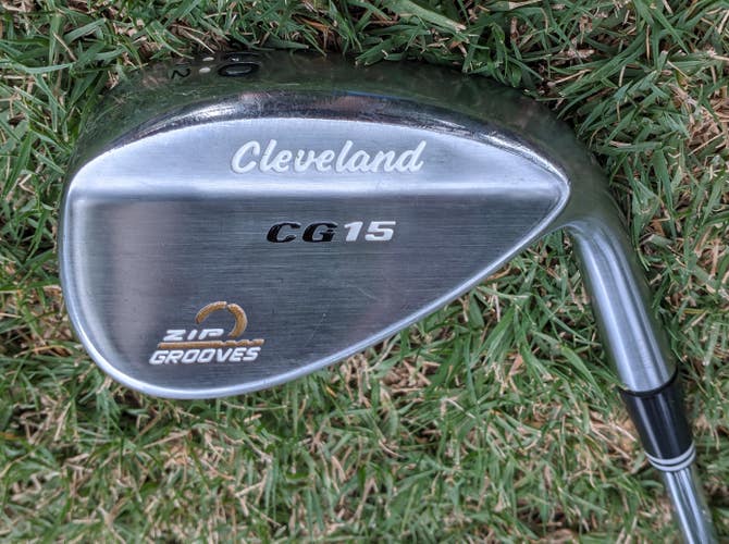 Men's Cleveland CG15 Satin Chrome Right Handed 60 Degree Wedge Steel Shaft (Used)