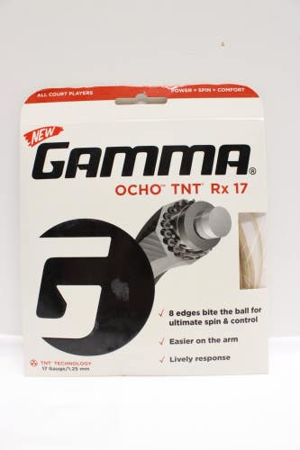 THREE (3X) SETS: GAMMA "OCHO TNT Rx 17" NATURAL SYNTHETIC GUT TENNIS STRINGS
