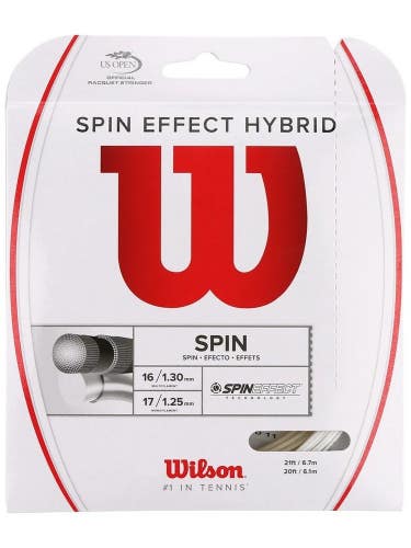 FIVE (5X) SETS: WILSON "SPIN EFFECT HYBRID" POLY / MULTI HYBRID TENNIS STRINGS