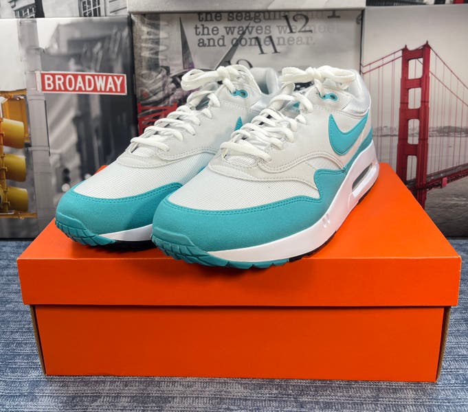 Nike Air Max 1 '86 OG Mens 13 White Dusty Cactus Blue Golf Shoes