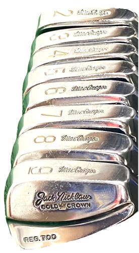 MacGregor Jack Nicklaus 700 Gold Crown Iron Set 2-9 + Champion PW RH Steel 5i 37
