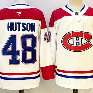 Men's Montreal Canadiens Lane Hutson #48 Stitched Jersey Size 50
