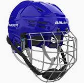 New Bauer Re-akt 55 Helmet Combo Blue Med 11860-bar1063649blm