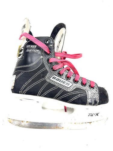 Used Bauer Silver Edition Junior 02 Ice Hockey Skates 11860-s000271279