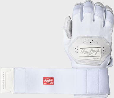 New Rawlings Workhorse Compression Strap Bb Sb Batting Gloves White Xl 11860-rawr00704219