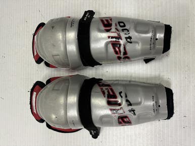 Used Bauer X400 Junior Shin Guards White 10" 11860-s000282547