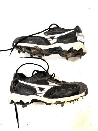 Used Mizuno 9 Spike Metal Bb Sb Cleats Black Senior 8 11860-s000267153