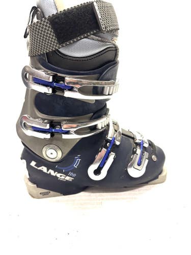 Used Lange Comp 100 Boys Dh Ski Boot Navy Blue 235 Mp - J05.5 - W06.5 11860-s000289243